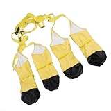 Pssopp Hundespannstiefel, Wasserdichten Anti -Slip -Hundestiefel Leggings mit Hilfsgurt für Hunde Im Freien Im Freien (S)