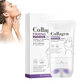 Hals und Dekollete Creme Straffend & Liftend, Firming Lifting Neck Cream, Halscreme Straffend Für Hals & Schultern, Feuchtigkeitscreme Gegen Hauterschlaffung & Verbessert Die Elastizität, Kollagen