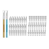 UWYRKSW 62-Teiliges Bastelmesser-Set Allzweckmesser Hobbymesserklinge Es Kann für Heimwerker, Kunstwerke, Schneiden Und Gravieren Verwendet Werden