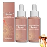 Sonnenlose Bräunungstropfen, Bräunungstropfen Zum Einnehmen, Tropfen zur natürlichen Steigerung des Melanins, Verbessern Sie Ihren Natürlichen Hautton für Echten, Sonnengeküssten Gla (2PCS, One Size)