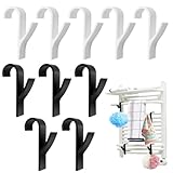 OUDQFCJ 10 Stück Haken für Rundheizkörper Mehrzweck Heizkörperhaken ABS Haken Heizung Badheizkörper Weiß Haken für Handtuchheizkörper für Alle Standard Heizkörper