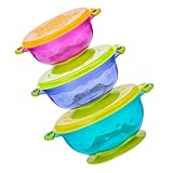 HEMOTON 3er-packung Saugnapf Entwöhnungsschalen Kleinkind Schüssel Essen Schüssel Kinderschüssel Sicherheits-babyschale -trainingsschüssel Sichere Säuglingsschüssel Pp