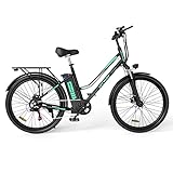 HITWAY E Bike, Elektrofahrrad für Damen Herren, 26 Zoll Pedelec Cityräder Cruise City Bike,250W Motor,Li-Batterie 36V/11,2Ah ebike,Shimano 7 Gängen,bis 35-90km