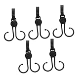 Mobestech 5st Haken Rücksitz Eines Autos Babyspielzeuggurt Kinderwagengriff Für Kleinkinder Kinderwagen Organizer Taschenclip Fürs Auto Kinderwagen-clip Pbj Abs-kunststoff Black