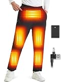 Foiueyga Beheizbare Hose Herren mit 7,4V DC Power Bank 10000mAh Elektrische Heizung Hose für Winter Jagd Motorrad, XL