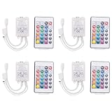 Tuesoa 4X LED Licht Leisten Kontrolleur, Kontrolleur RGB LED Licht Leisten Kontrolleur + Infrarot Fern Bedienung 24 Tasten