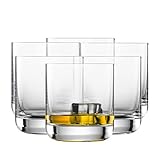 SCHOTT ZWIESEL Whiskyglas Simple (6er-Set), geradliniger Tumbler für Whisky, spülmaschinenfeste Tritan-Kristallgläser, Made in Germany (Art.-Nr. 123664)