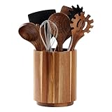 yakermur Holz-Besteckhalter, 18 cm Großer Besteckhalter Aus Holz, Große Besteckablage Für Grillen Haushalt Vorratsschrank Camping Picknick Indoor Outdoor