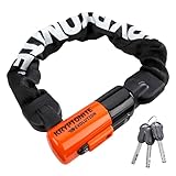 Kryptonite Evolution 1055 Mini Integriertes Kettenschloss - 55 cm, Sicherheitsgrad 8/10, Anti-Diebstahl Fahrradschloss, mit 10 mm Stahlkette und 3 Schlüsseln, Schwarz