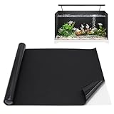 SEMGABO Aquarium Rückwandfolie Schwarz Statisch Haftender, 40x200cm Aquarium Hintergrund Generisch, Aquarium Hintergrundfolie, Aquarium-Aufkleber-Hintergrund für Aquarien