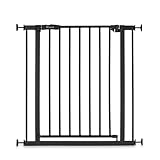 hauck Open N Stop 2, Schwarz – Schutzgitter Treppe und Tür 75–80 cm – Kindersicheres Absperrgitter ohne Bohren – Manuelle 1 Hand Öffnung – nur für Innen