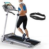 KINETIC SPORTS Laufband für zuhause KST2700FX klappbar - mit Pulsgurt, leiser 750 Watt Elektromotor, 12+1 Programme, LCD Display, GEH- und Lauftraining, stufenlos bis 10 km/h, bis 120 kg