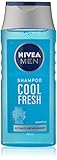 NIVEA MEN Cool Fresh Shampoo 250 ml, tägliches Shampoo für Männer, kühle & erfrischende Haarpflege, Menthol Shampoo geeignet für normales bis fettiges Haar