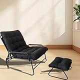 JHYCCDD Ohrensessel mit Gepolsterter, Outdoor Patio Ohrensessel Extra Groß Recliner Chair,Relaxstuhl mit Liegefunktion Wohnzimmer Sessel für Wohnzimmer Terrasse Balkon Garten, Schlafzimmer, Büro