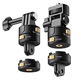 NEEWER 4 in 1 Action Kamera Halterung Set, kompatibel mit Hero 13 12 11 Max DJI Osmo Action Insta360, Magnetische Metall Quick Release Mount mit 1/4' Gewinde und Klappfingern für POV Aufnahmen, GP-23