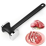 katmerio Fleischklopfer, Doppelseitig Antihaft Schnitzelklopfer, Fleischhammer mit Rutschfestem Griff, Fleischplattierer Zartmacherhammer für Schnitzel, Steak, Rindfleisch, Huhn