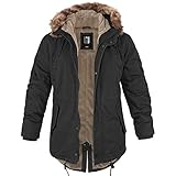 bw-online-shop Winterparka Fishtail mit Futter schwarz - XL