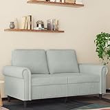 THOYTOUI 2-Sitzer-Sofa Hellgrau 120 cm Samt, Couch Schlafsofa Sofagarnitur Couchgarnitur Geeignet für Hotel Schlafzimmer Wohnzimmer Büro