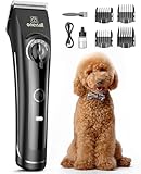 oneisall Profi hundeschermaschine, Kabelloses Design Schermaschine Hund Pudel für Dickes und Verfilztes Haar mit 6500 U/min Leistungsstarke Motor