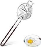 Eiertrenner Aus Edelstahl Eiweiß Trenner Mit Griffen Eidotter-Trenner Teiler Filter Einfache Aufbewahrung Für Küche Backwerkzeug Küchenzubehör Spülmaschinenfreundlich Eierschalenöffner
