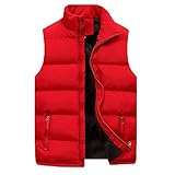 Steppweste Herren Winter,Daunenweste Herren Blau Weste Elegant Sportweste Atmungsaktiv Outdoorweste Leichte Bodywarmer Bequeme Herrenweste Stehkragen Arbeitsweste Locker Freizeitweste Wasserdicht