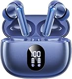 buwy Bluetooth-Kopfhörer, Drahtlose Bluetooth 5.3 In-Ear-Kopfhörer, wasserdichte Kopfhörer, LED-Display, Geräuschdämpfungsmikrofon