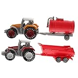 VICASKY 2St Bauernhofwagen LKW lastwagen für Children Toys LKW für kinderknallzeug -Bauernhof-LKW Traktor-LKW- Spielzeuglastwagen Plastik