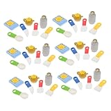 KOMBIUDA 6 Sätze Miniatur Spielküchenutensilien für Fantasievolles Realistische Dekoration für Kreative Geschichten und Szenarien