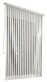 Kleine Wolke 3321100747 Duschrollo für Kleine Wolke-Leerkassette, 128 x 240 cm, weiß mit Streifen