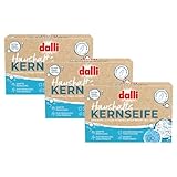 Dalli Haushaltskernseife – 3er Pack (3 x 125 g) in der Faltschachtel – Sanfte Reinigung für Haushalt, Wäsche & mehr