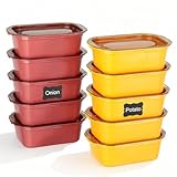 AiQInu 10PCS Frischhaltedosen Mit Deckel, Stapelbar Vorratsdosen Für Kühlschrank, Luftdicht Und Auslaufsicher, BPA-Frei, Mikrowellen- Und Spülmaschinenfest, 500ML