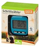 moses. Expedition Natur Schrittzähler, inkl. Distanzmessung und Kalorienverbrauchsanzeige, mit Gürtelclip, Aktivitätstracker zum Spazierengehen
