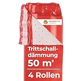 Trittschalldämmung Thermo Comfort 2 mm | 4 Rollen PE-Schaum 50 m² Unterlage für Laminat & Parkett | Ideal für Fußbodenheizung | Geräusch- & Wärmedämmend | Produktiv Handel