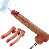 Leyuye 30,5cm XXL Anal Dildo mit Spritzfunktion Realistischer Dildo Analdildo mit Saugnapf Analplug Analdusche für Analverkehr Intimdusche Einlauf SM Sex Spielzeug für die Frau Männer BDSMs Spiele (S)