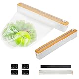 MAOMUN 3 Frischhaltefolienspender Set mit 2 Arten von Saugern, Nachfüllbar Alufolienspender Und Frischhalte Folienschneider, Folienspender Schublade Frischhaltefolie Abroller für Küche Restaurant