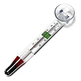 Aqua Nation – Aquarium Thermometer aus Glas mit Saugnapf, 0–43 °C – Ideal für Aquarien, Terrarien, Reptilien, Amphibien, Schildkröten & Gewächshäuser