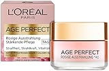 L'Oréal Paris Rosé-Tagespflege für Frauen: für eine ebenmäßige & strahlende Haut mit Pfingsrosen-Zellen, Calcium und Vitamin B3, mit einfacher Anwendung, Age Perfect Golden Age1x 50ml