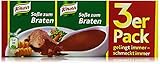 Knorr Würzbasis Soße zu Braten (ohne geschmacksverstärkende Zusatzstoffe), 3 x 250ml
