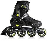 BLACKWHEELS Sonic Inline Skates – Verstellbare Inliner mit One-Step-Adjustment, Aluminium-Schiene und ABEC-7 Kugellagern für Anfänger und Fortgeschrittene – Für Damen, Herren und Kinder