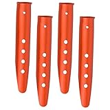 BESTonZON 4Stücke Aluminium Zeltpflöcke Förmige Erdungseinsätze für Sand und Schneeböden Tragbare Zeltfixierung für Camping und Outdoor Aktivitäten