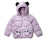 Kinder Winterjacke Jungen, Daunenjacke Mädchen Winter Leichte Steppjacke übergangsjacke Herbst Wintermantel Elegant Herbstjacke mit Kapuze und Panda-Print Thermojacke Sport Outdoor Jacke Bequem Jacken