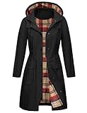 Tuopuda Damen Regenmantel Wasserdichte Softshelljacke Frauen Herbstjacke Funktionsjacke Outdoorjacke Wanderjacke Regenbekleidung Raincoat Women Regenschutzbekleidung Herbstmantel, Schwarz, L