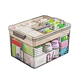 Bailonda Medizinbox,arzneimittel Box, medizin aufbewahrung,Hausapotheke mit 2 compartments, medizin aufbewahrung, medikamenten organizer für arzneimittel für zu Hause, im Freien