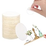 LIQWEI 50 Stück Große Runde Klebepads Doppelseitig, 3cm Transparent Doppelseitige Klebepunkte Waschbares Spurloses Klebeband Extra Stark Runde Aufkleber für Wände Teppich Fliesen Auto Küche