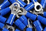 6 Gauge Vinyl 3/8 Ring 10 PK Crimp Terminal Connector AWG GA Car Eye BVRT638