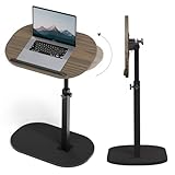 ROYGBIV Beistelltisch C Form – Höhenverstellbarer Side Table mit 360° Drehfunktion, Drehbarer Sofatisch mit Metallgestell, Ideal für Couch und Wohnzimme