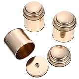 Hohopeti 3 Stück Tragbare Teedosen aus Mini Vorratsbehälter mit Rundem Design Vielseitig als Teekanne Kerzenglas und Snackdose in Elegantem Roségold für Lose Teeblätter und Kleine