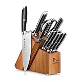 Cangshan L Series Black 1026061 Messerblock-Set, 12-teilig, aus Stahl, Akazie