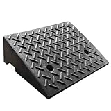 GBPLDMAQ Gummi Rollstuhlrampe mit Rutschhemmender Oberfläche, Türschwellenrampe mit Wasserablauf und Wabengitterboden für Rollstühle, Haustiere, Autos, Motorräder(50x42x13cm/20x17x5in)