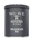 WO-WE Holzfarbe Holzlack Wetterschutzfarbe Außen & Innen - Reinweiß RAL 9010-750 ml